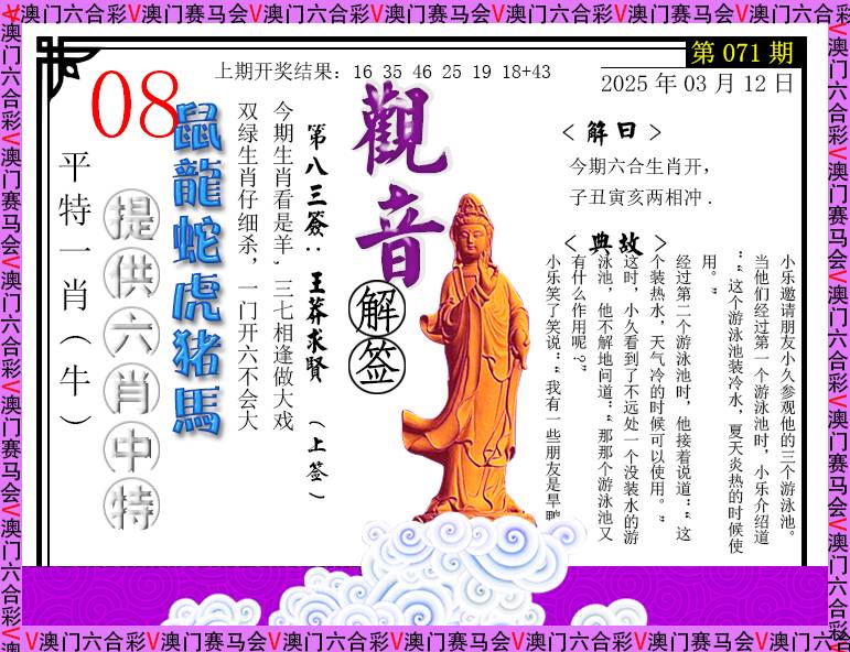 2025071期观音解签