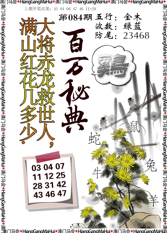 2025084期百万秘典