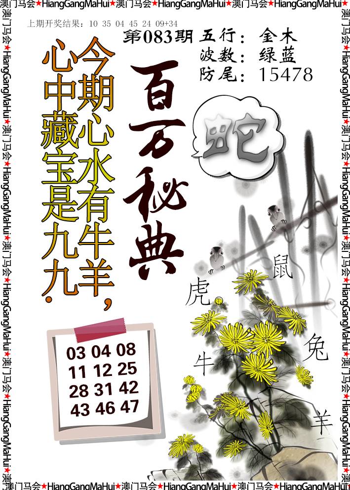 2025083期百万秘典