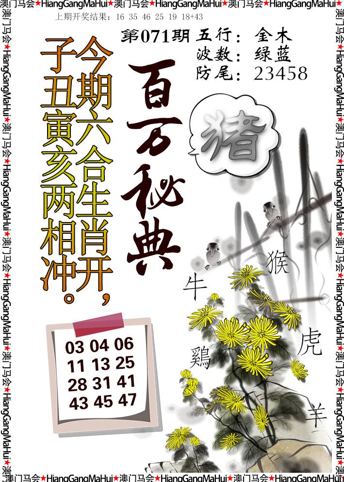 2025071期百万秘典