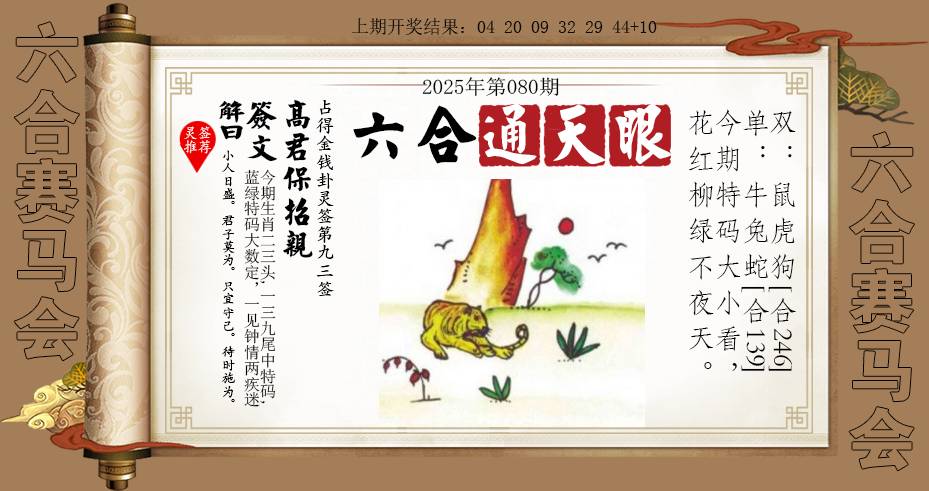 2025080期六合通天眼