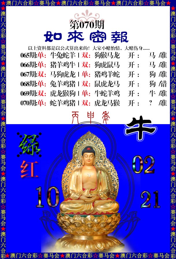 2025070期如来秘报