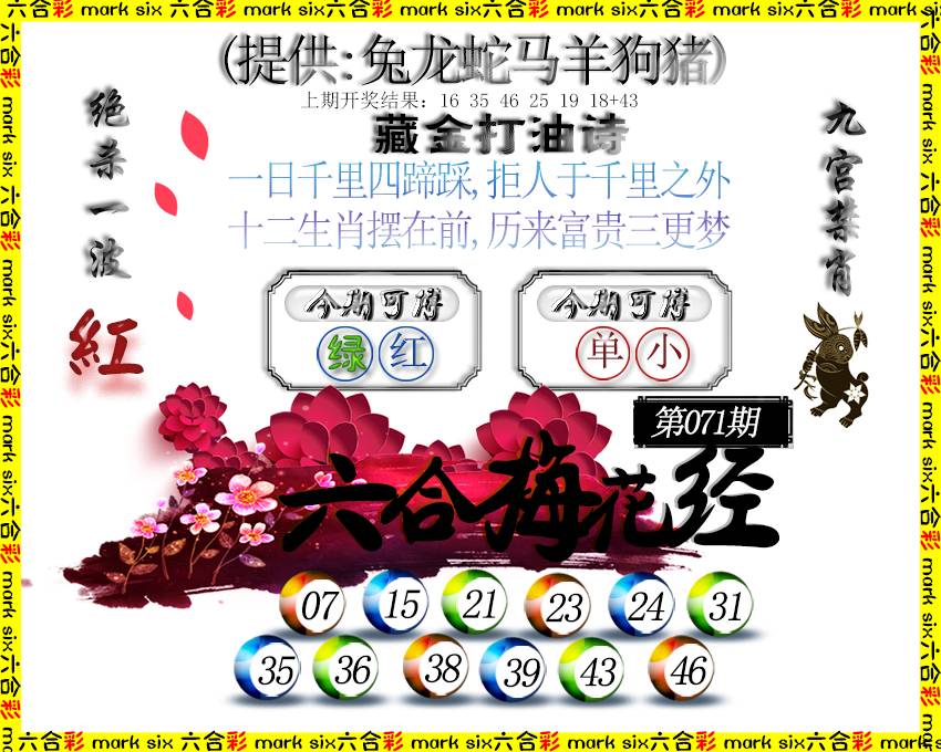 2025071期六合梅花经