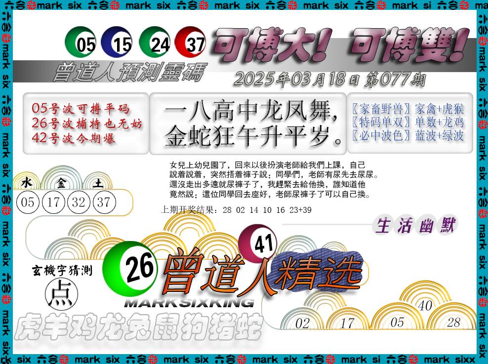 2025077期曾道人精选
