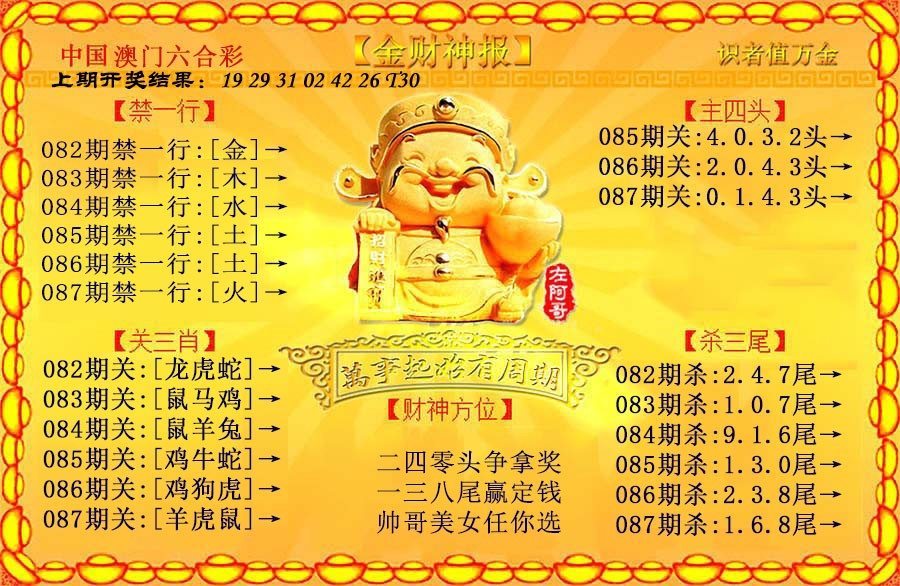 2025087期金财神