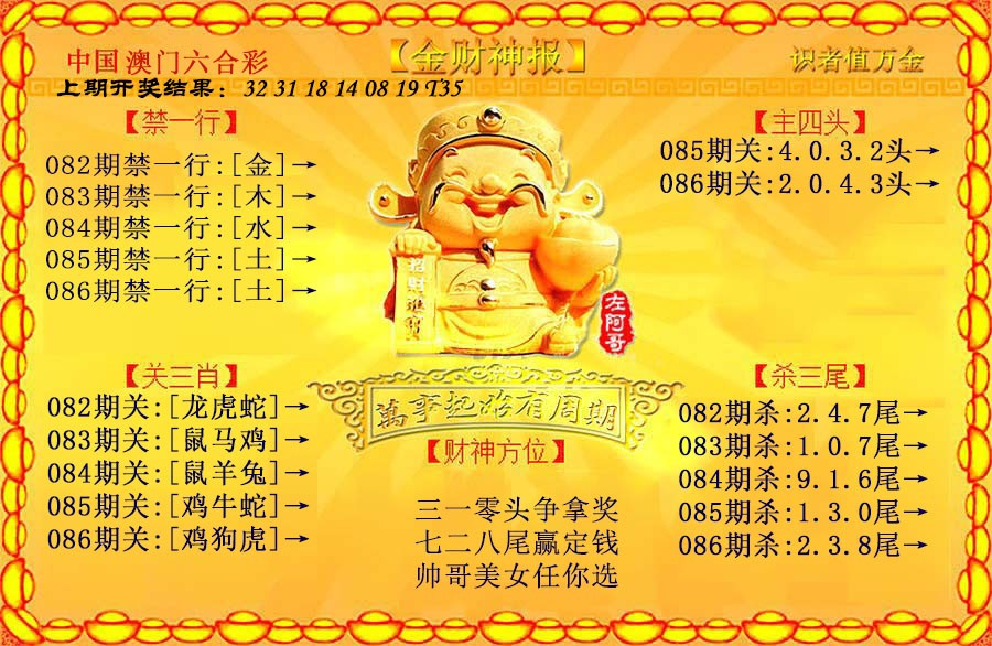 2025086期金财神
