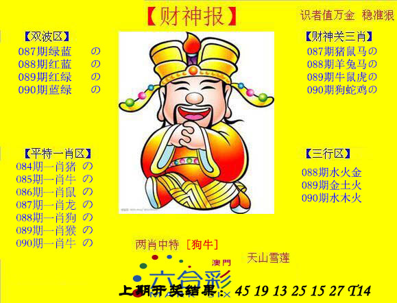 2025090期黄财神