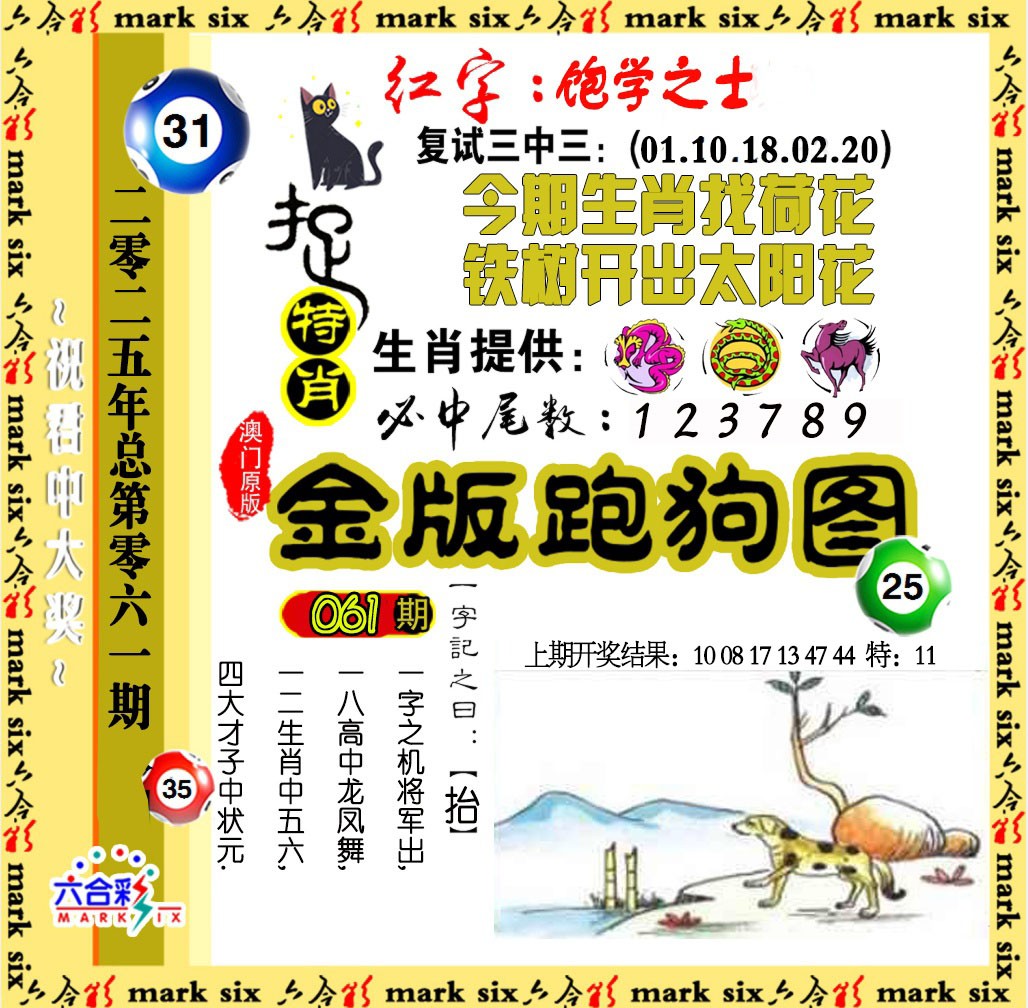 2025061期金版跑狗图