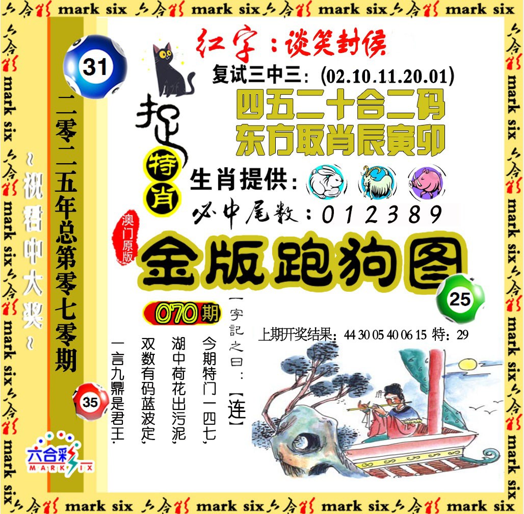 2025070期金版跑狗图