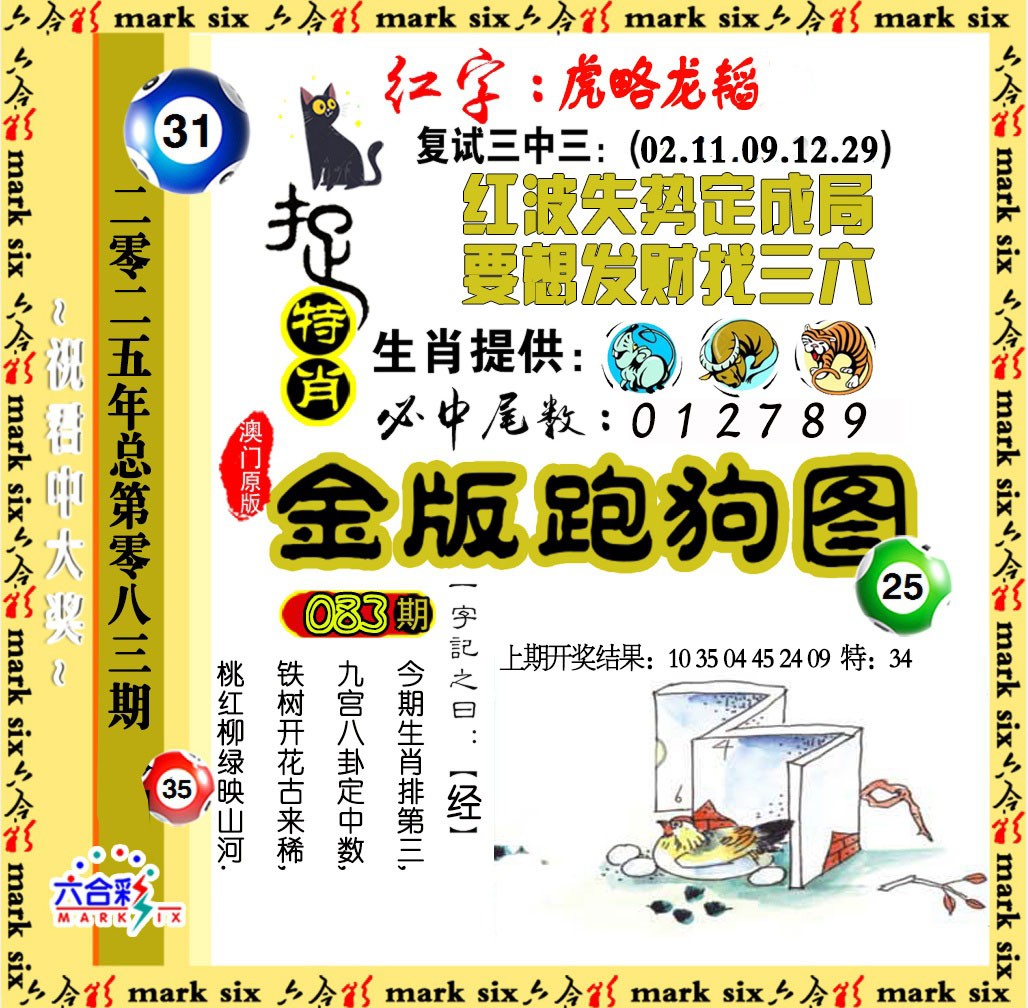 2025083期金版跑狗图
