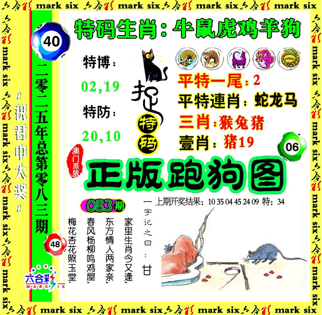 2025083期正版跑狗图