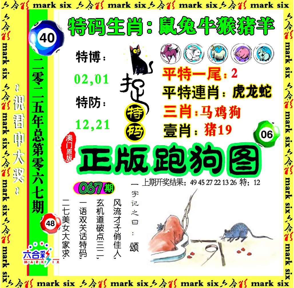 2025067期正版跑狗图
