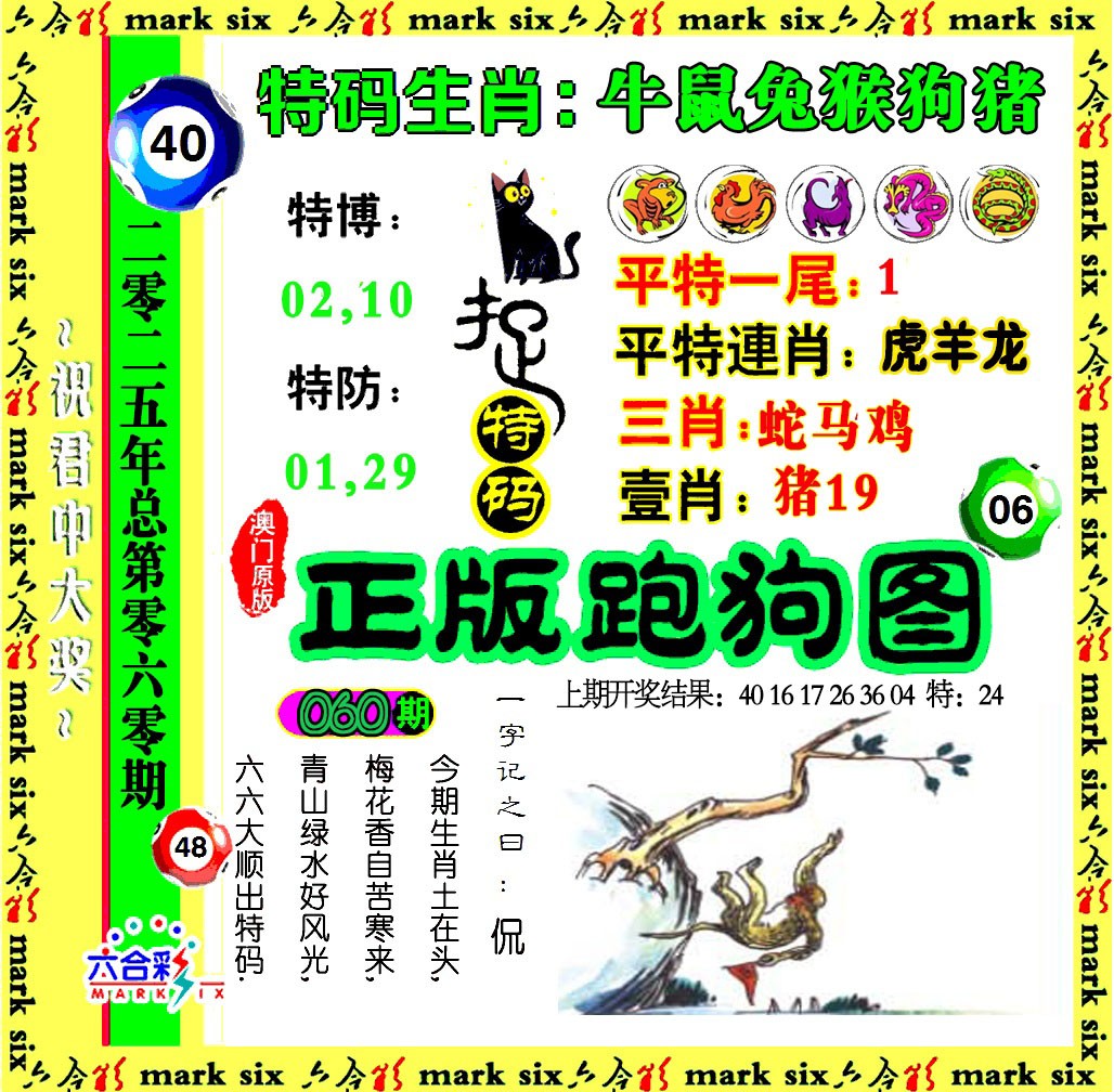 2025060期正版跑狗图