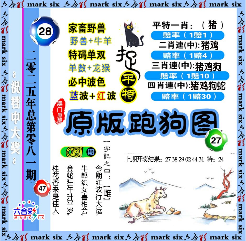 2025081期原版跑狗图