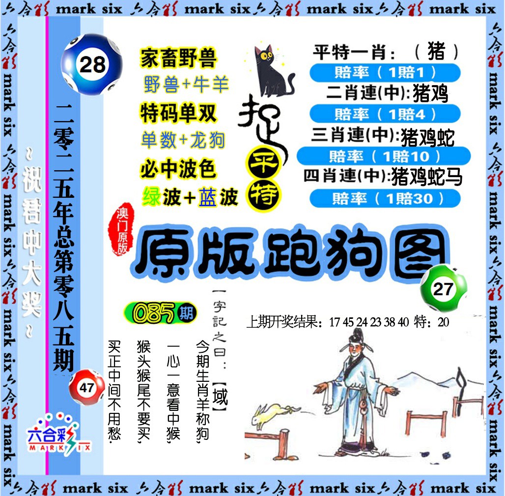 2025085期原版跑狗图