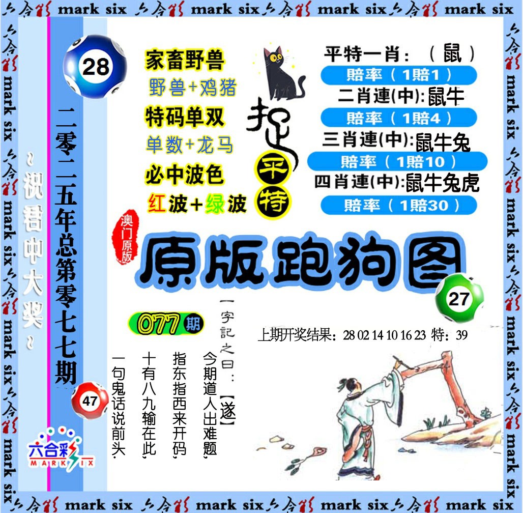 2025077期原版跑狗图