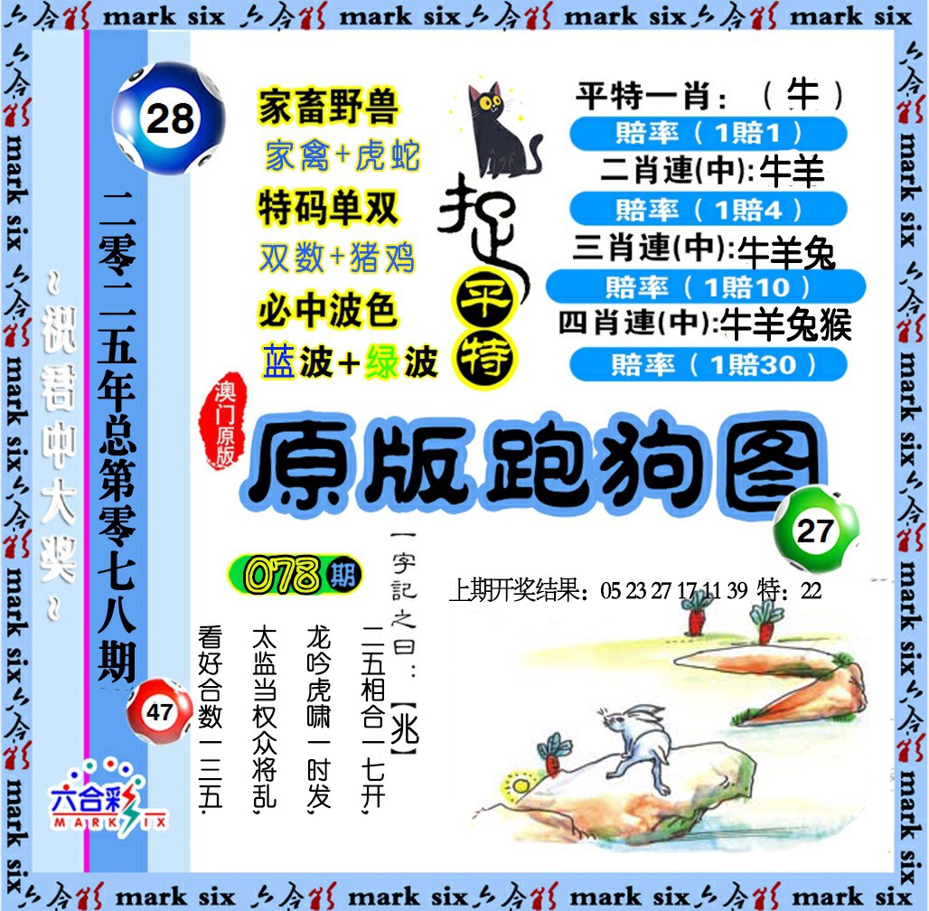 2025078期原版跑狗图