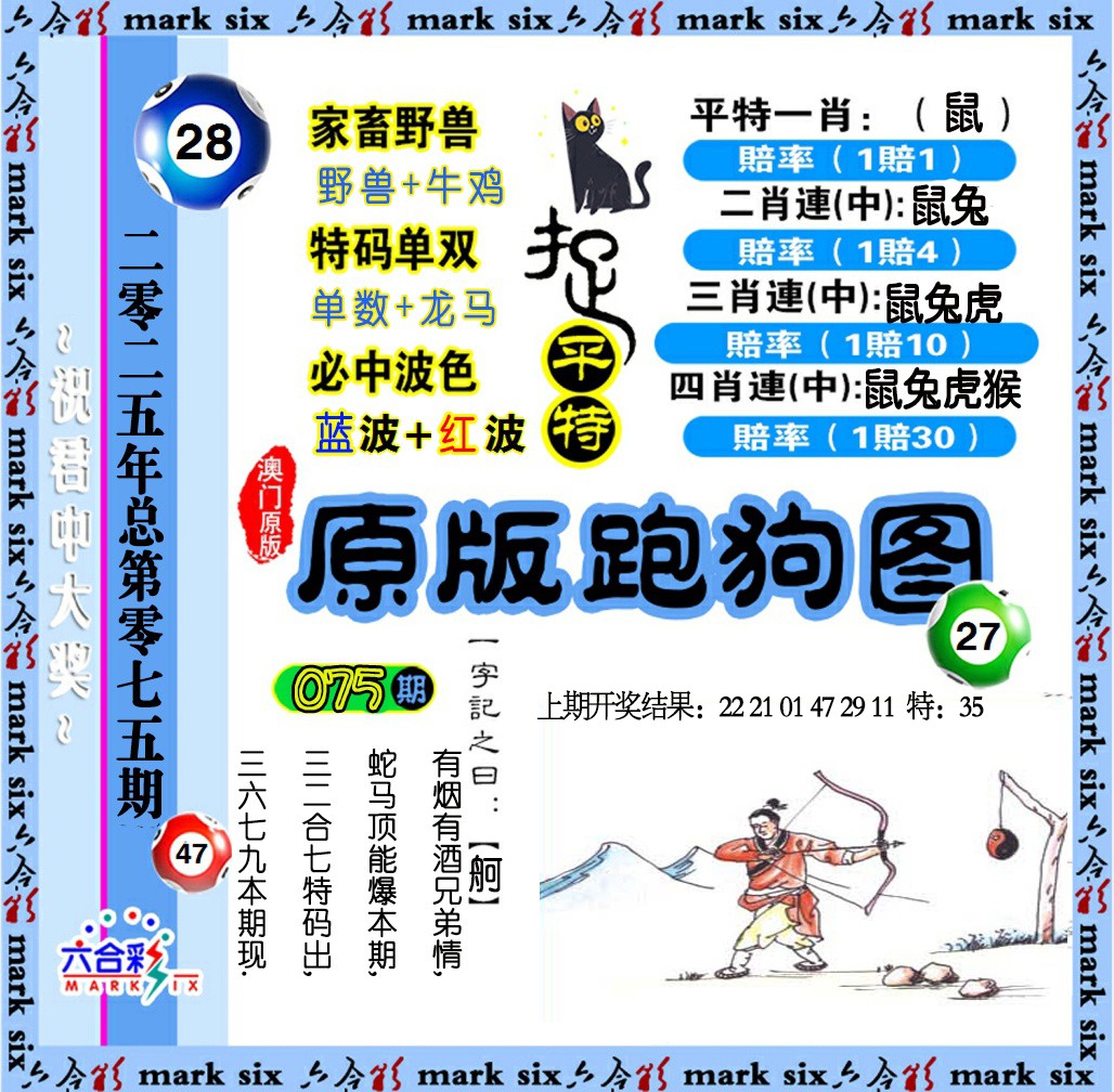 2025075期原版跑狗图