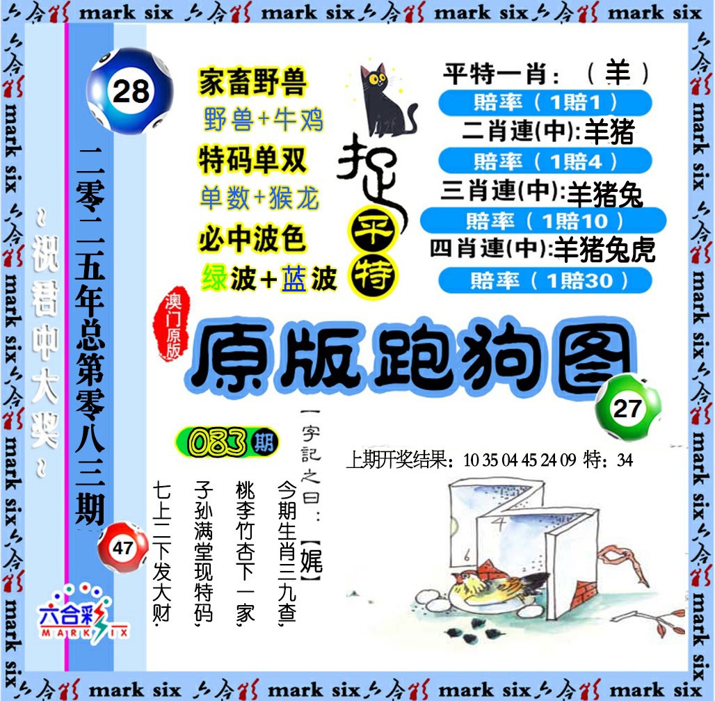 2025083期原版跑狗图