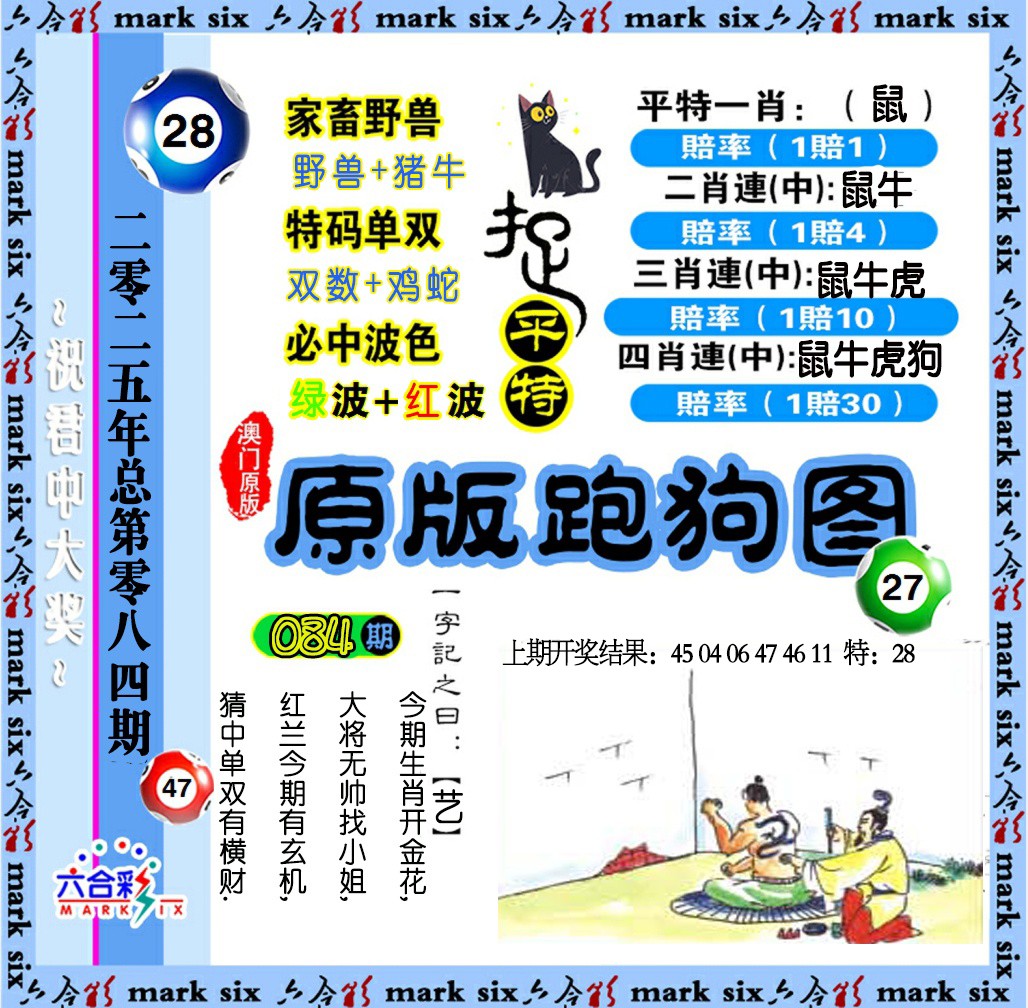 2025084期原版跑狗图