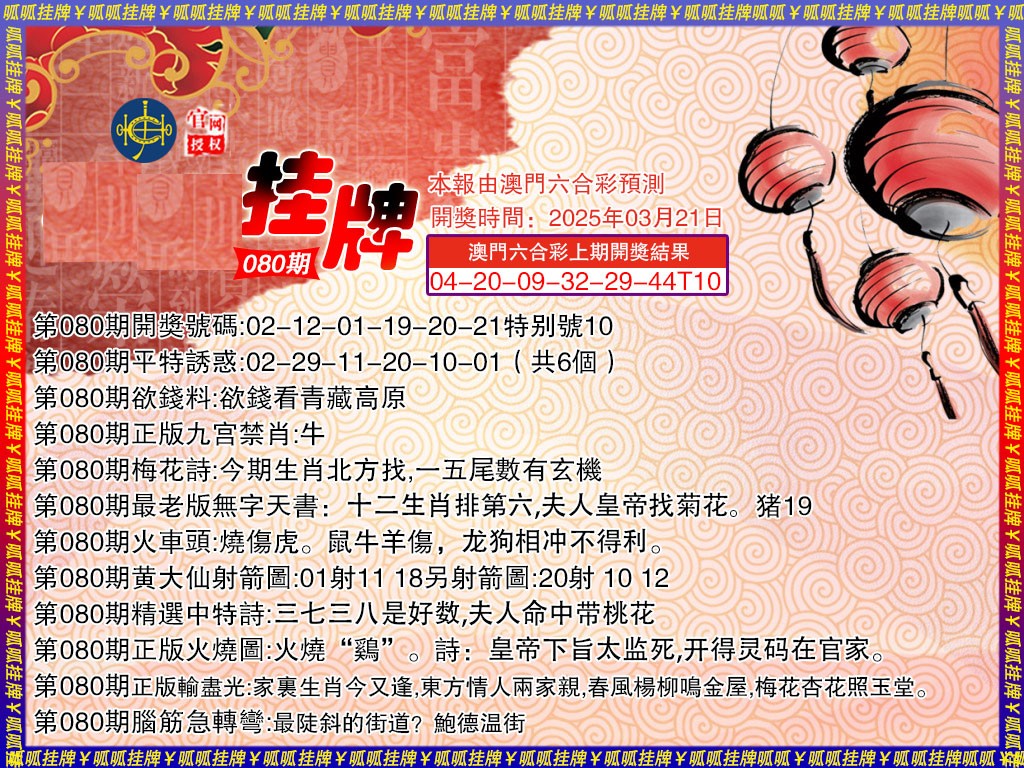 2025080期挂牌3