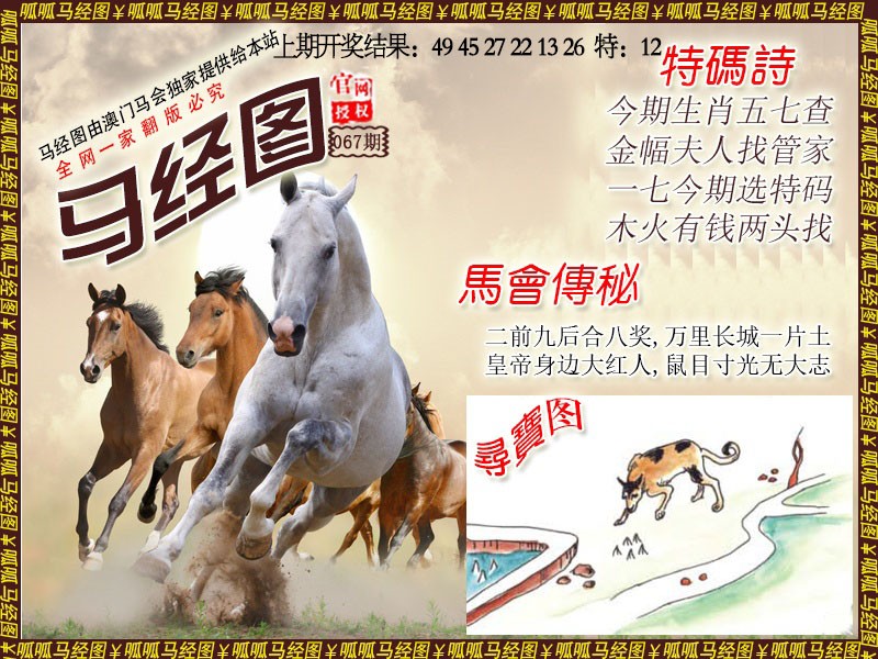 2025067期马经1