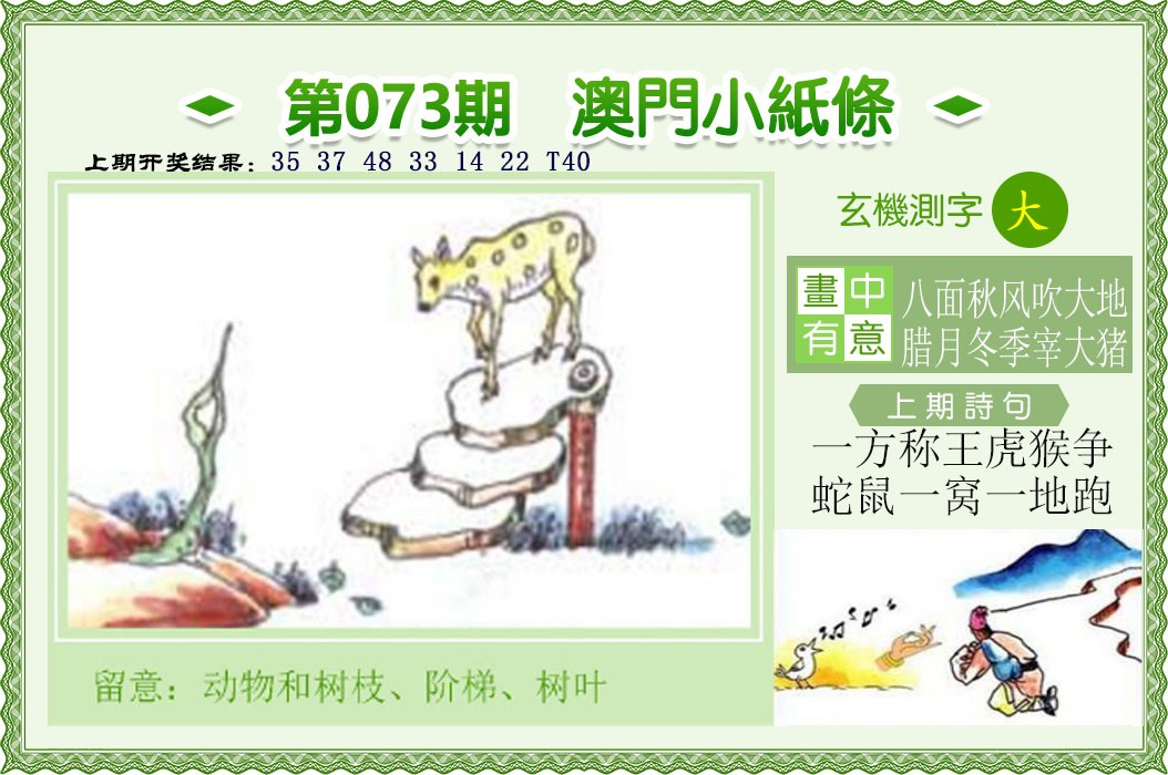 2025073期澳门小纸条