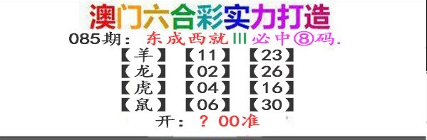 2025085期东成西就