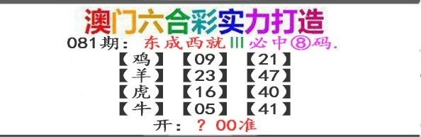2025081期东成西就