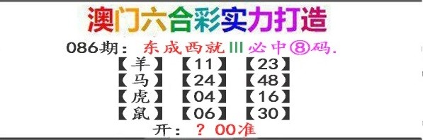 2025086期东成西就