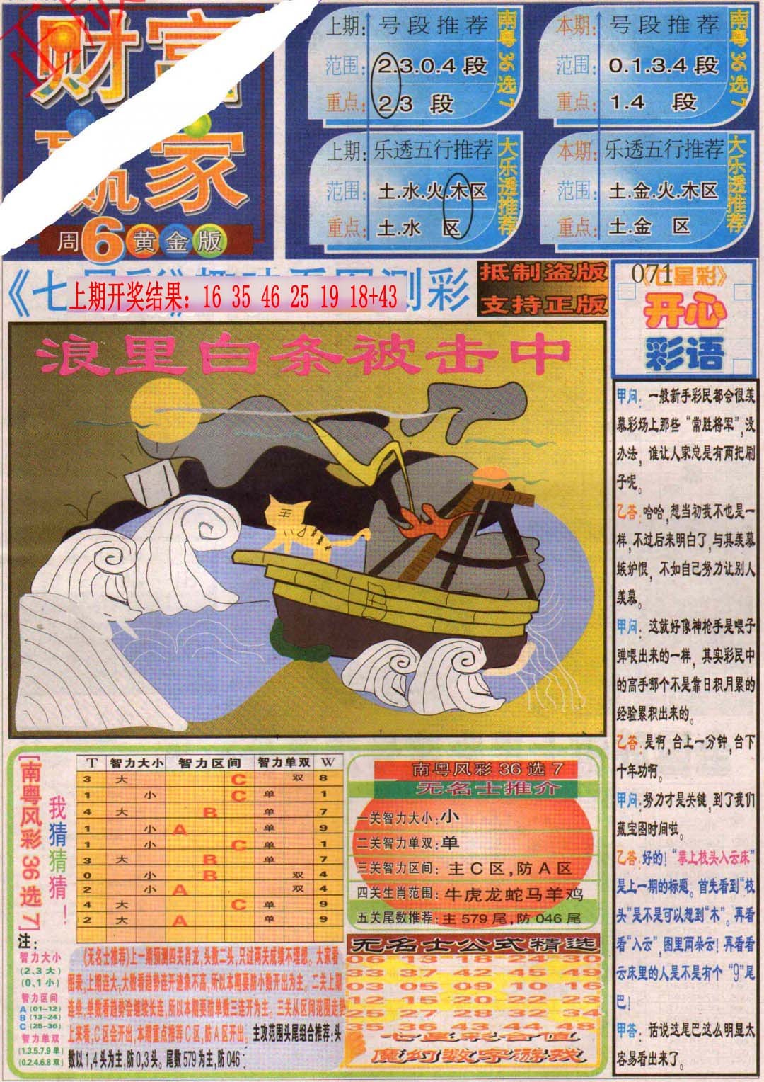 2025071期财富赢家（七星彩）