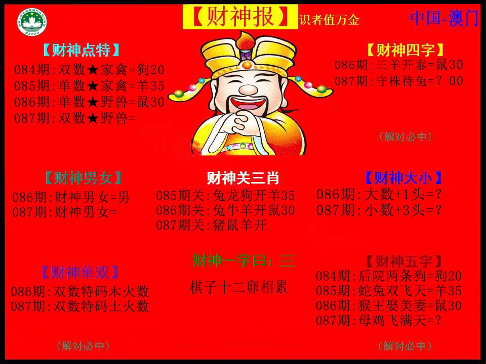 2025087期红财神