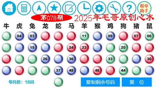 2025078期毛哥心水