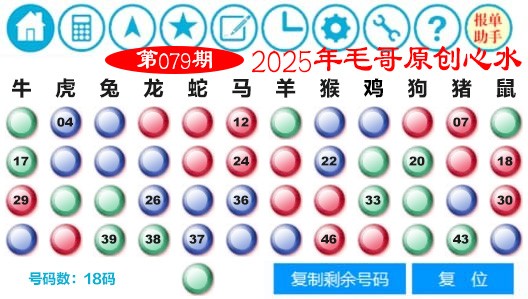 2025079期毛哥心水