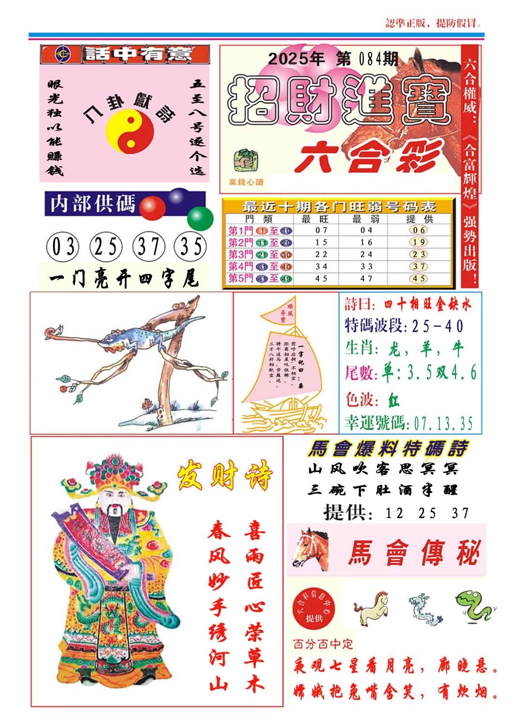 2025084期招财进宝