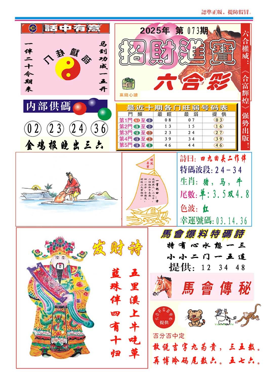 2025073期招财进宝
