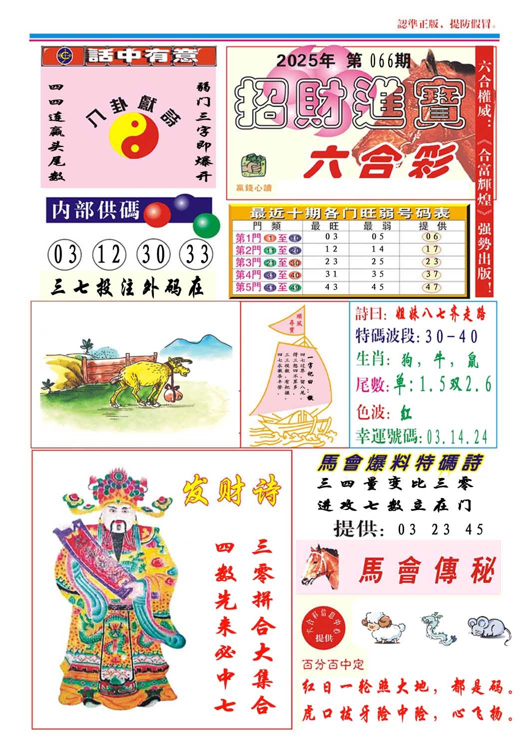 2025066期招财进宝