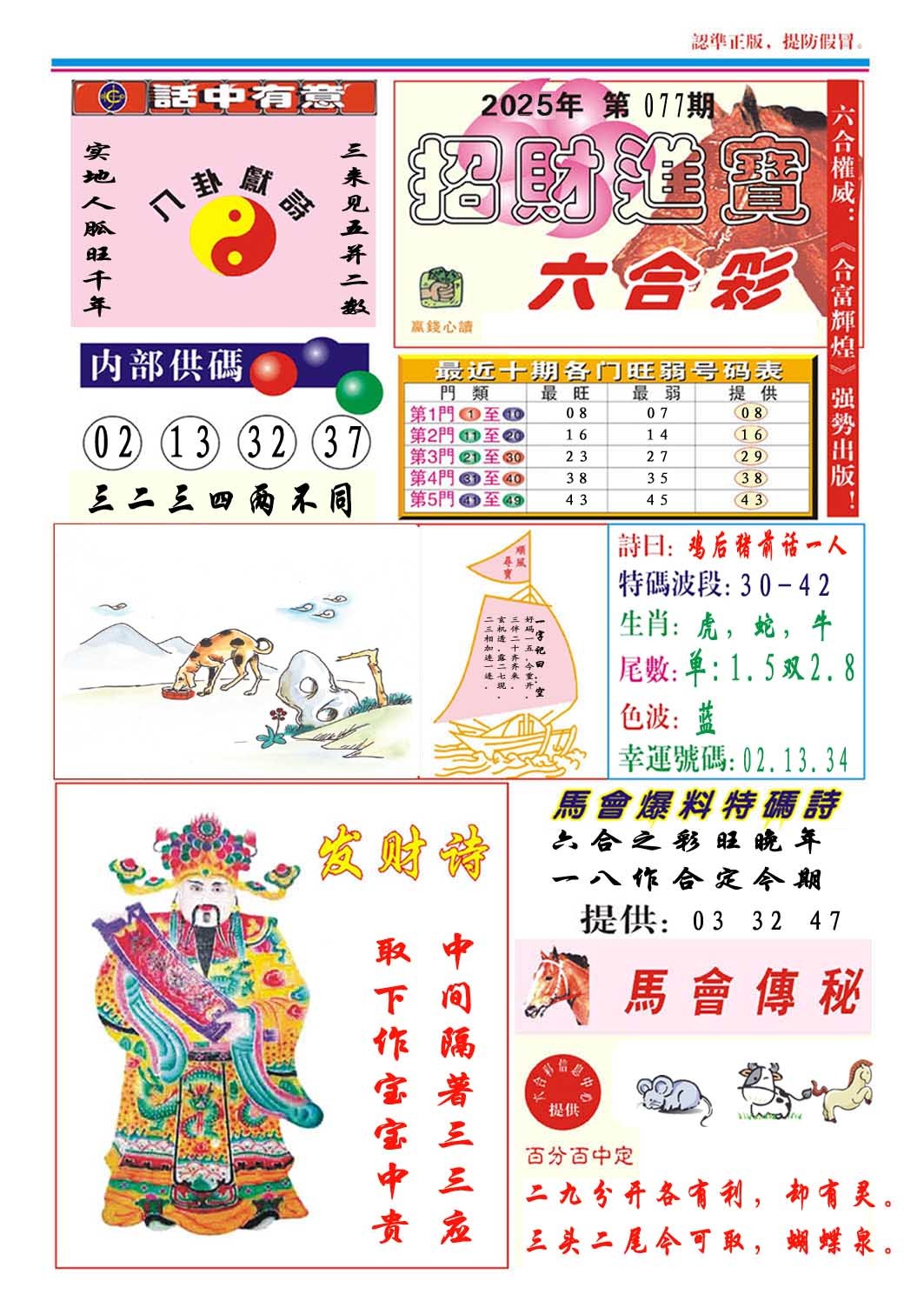 2025077期招财进宝