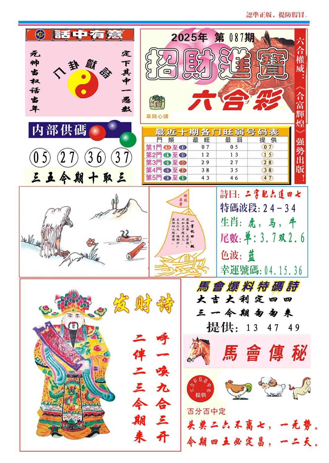 2025087期招财进宝