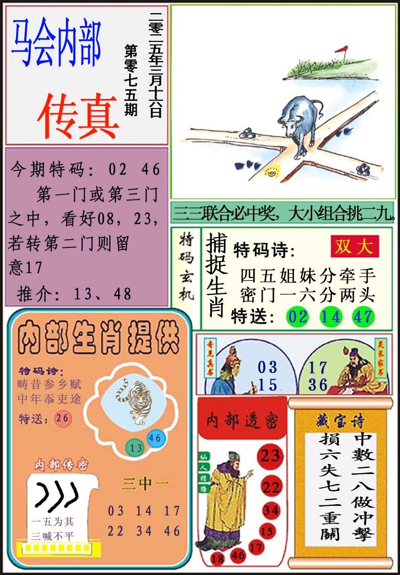 2025075期马会内部传真