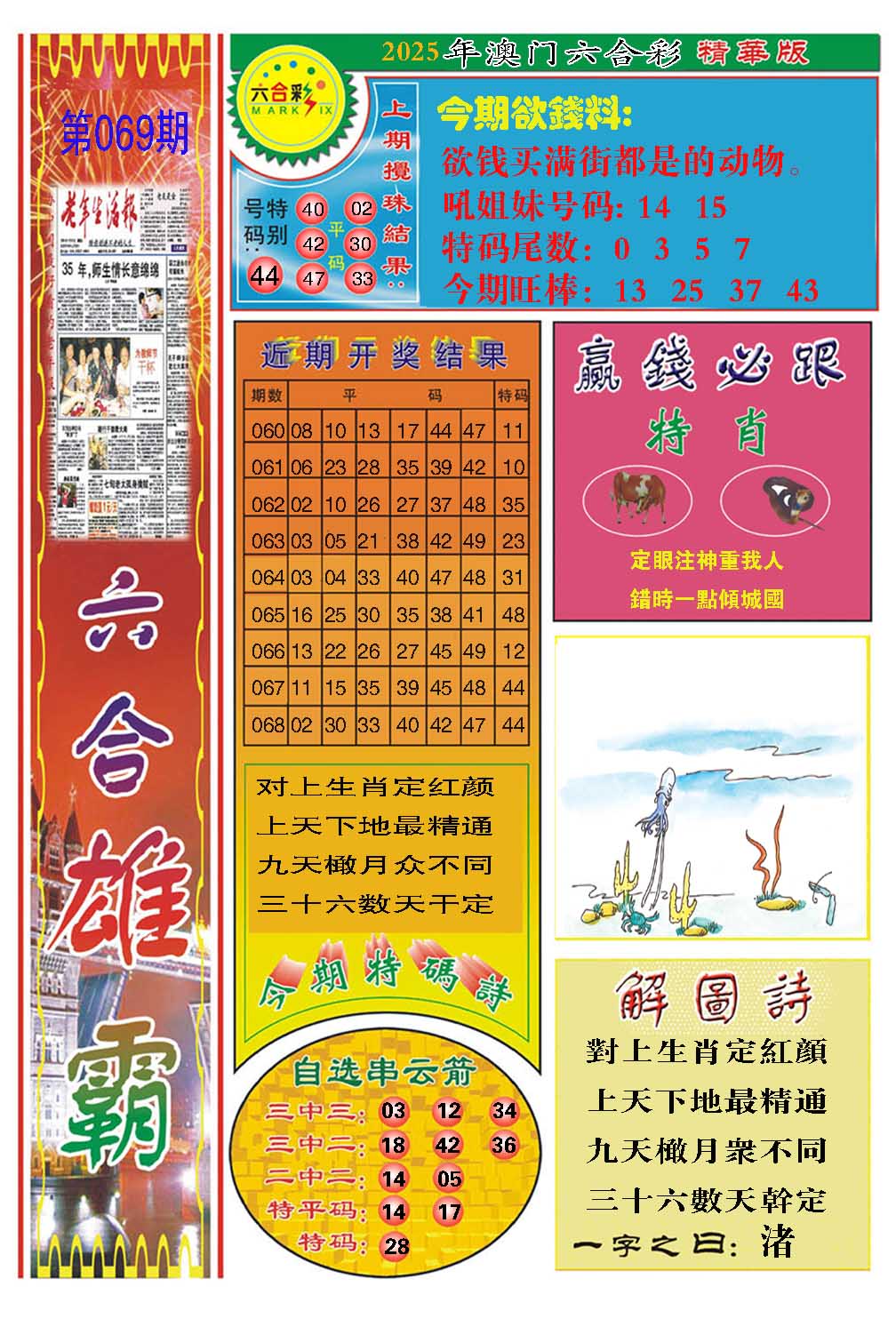 2025069期六合雄霸