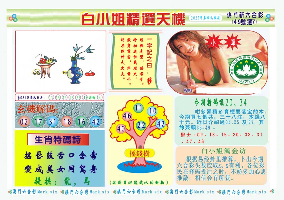 2025090期白小姐精选玄机A