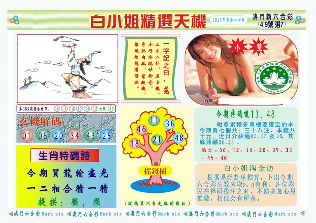 2025086期白小姐精选玄机A