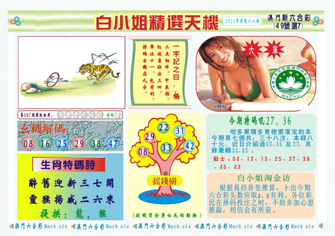 2025088期白小姐精选玄机A