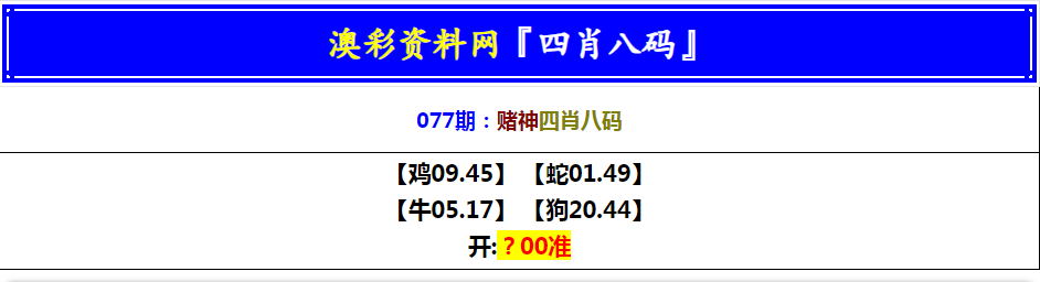 2025077期赌神四肖八码