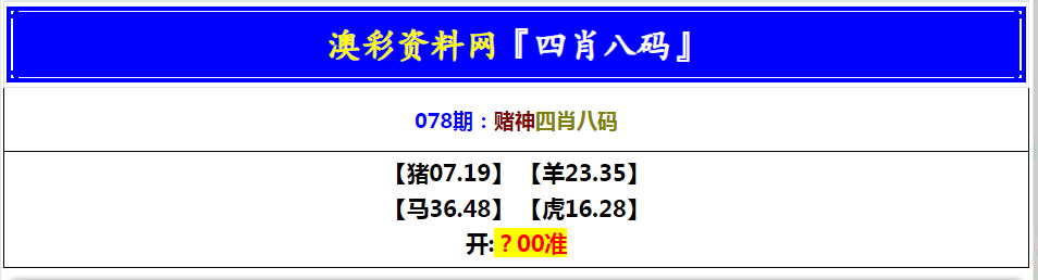 2025078期赌神四肖八码