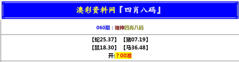 2025060期赌神四肖八码