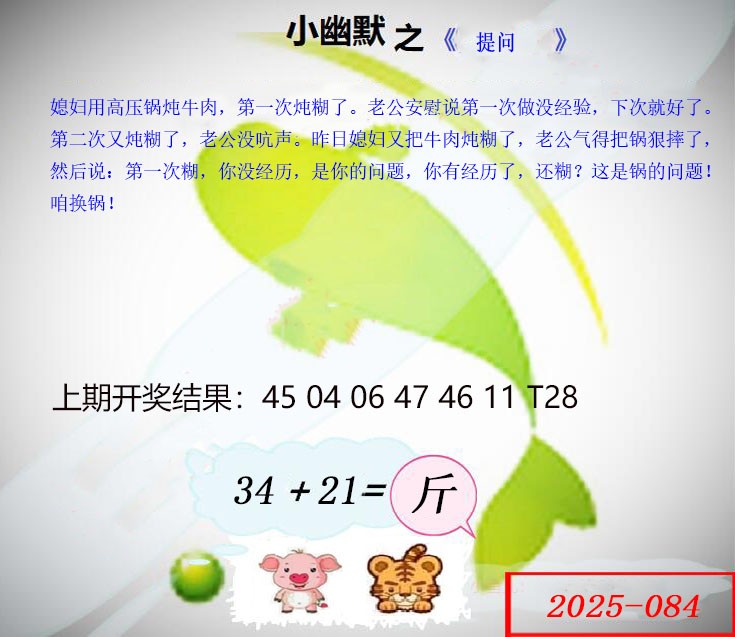2025084期幽默玄机