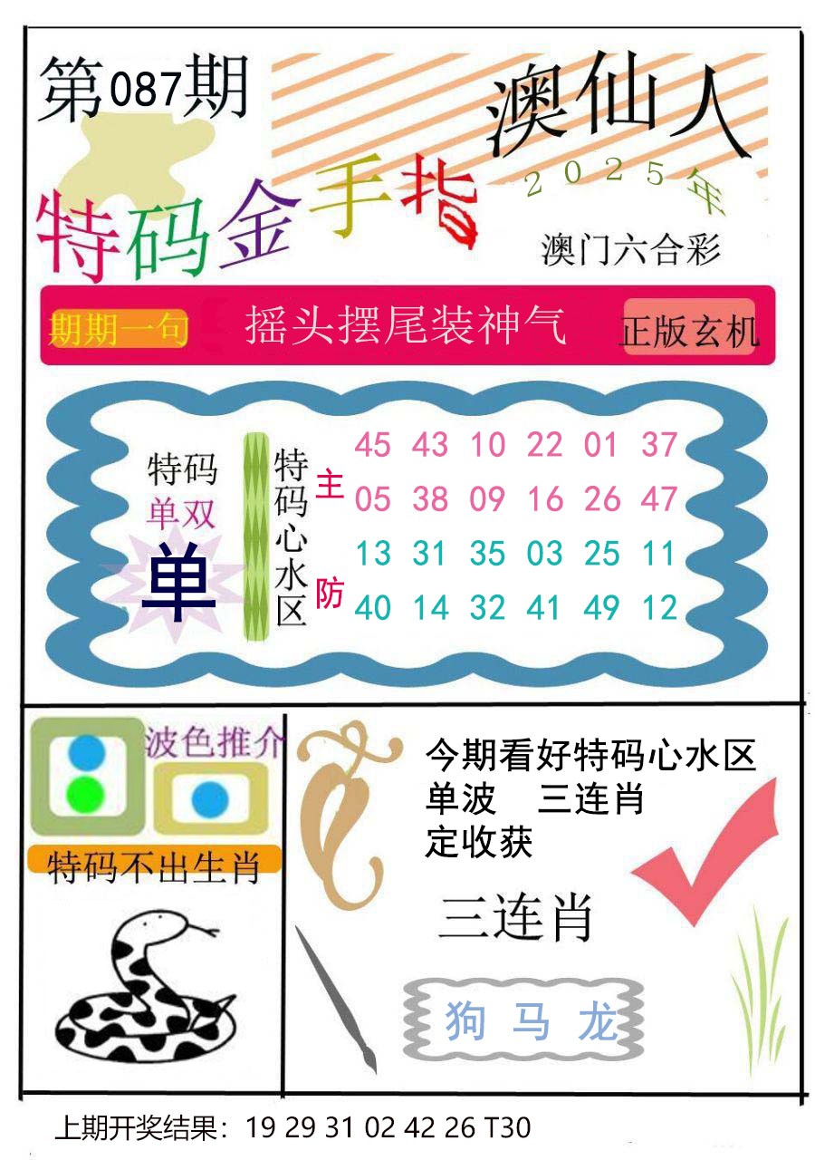 2025087期特码金手指