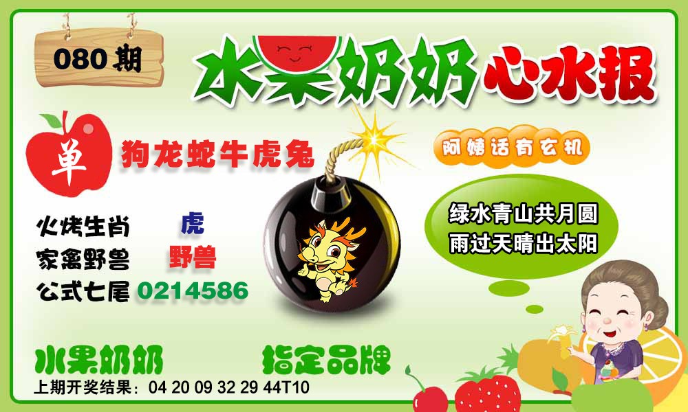 2025080期水果心水报